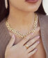 ფოტო #3 პროდუქტის Double Gold Plated Figaro Chain Link Necklace