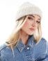 Фото #1 товара ASOS DESIGN beanie with wool rib in cream