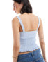 Mango bow front knitted cami in light blue BLAU, M - EU 38 - фото #4