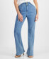 Фото #1 товара Petite Flare-Leg Front-Seam Jeans, Created for Macy's
