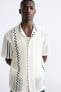 Фото #13 товара Рубашка из рельефной ткани с кружевом кроше ZARA