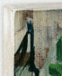 Фото #6 товара "Modern Floral Stripe" Fine Giclee Printed Directly on Hand Finished Ash Wood Wall Art, 36" x 24" x 1.5"