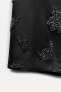 Zw collection beaded embroidery skirt