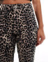 ONLY high waist straight leg jeans in leopard print