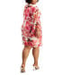 Фото #2 товара Plus Size Ruffled-Sleeve Floral Swing Dress