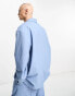 Weekday Klas co-ord loose fit blazer in powder blue exclusive to ASOS