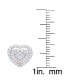 Cubic Zirconia Heart Earrings in Fine Rose Gold Plate or Fine Silver Plate