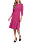 ფოტო #1 პროდუქტის Women's Tab-Waist Fit & Flare Dress