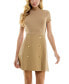 ფოტო #1 პროდუქტის Juniors' Button-Trim Fit & Flare Dress