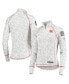 Women's White Nebraska Huskers OHT Military-Inspired Appreciation Officer Arctic Camo 1/4-Zip Jacket