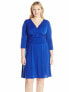 Фото #1 товара NY Collection Women's Ruched A Line Dress Blue Plus 3X