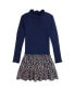 ფოტო #1 პროდუქტის Toddler And Little Girls Floral Woven Skirt Turtleneck Dress