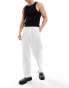 Фото #4 товара ASOS DESIGN smart wide leg trousers in white fringe