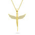 Charming gold-plated Angel necklace with zircons NCL132Y