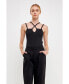 Фото #2 товара Women's Strap Detail Fitted Knit Top