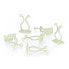 Cable organizer Blow - self-adhesive twisted white - 6pcs.