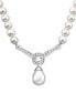 ფოტო #1 პროდუქტის 14k White Gold Necklace, Cultured Freshwater Pearl and Diamond (1/3 ct. t.w.) Necklace