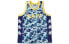 Фото #1 товара BAPE ABC Basketball Tank Top 蓝迷彩标语网眼球衣 男女同款 送礼推荐 / Жилет баскетбольный BAPE ABC 1F80-109-008