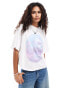 Фото #1 товара Monki short sleeve relaxed fit t-shirt with dolphin print in white