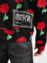 Фото #3 товара Versace Jeans Couture roses hoodie in black