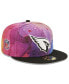 Фото #1 товара Men's Pink, Black Arizona Cardinals 2022 NFL Crucial Catch 59FIFTY Fitted Hat