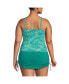 Фото #3 товара Plus Size Chlorine Resistant Square Neck Tankini Swimsuit Top