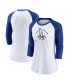 Фото #1 товара Women's White, Royal Los Angeles Dodgers Next Up Tri-Blend Raglan 3/4 -Sleeve T-shirt