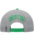 Фото #2 товара Men's Gray, Kelly Green Boston Celtics Classic Logo Two-Tone Snapback Hat