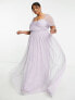 Фото #4 товара Anaya Plus Bridesmaid puff sleeve maxi dress in lilac