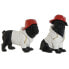 Фото #1 товара Декоративная фигура Home ESPRIT Белый Чёрный Красный Пёс 25 x 12 x 21 cm (2 штук)