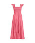 Фото #1 товара Women's Cotton Dobby Smocked Dress with Ruffle Straps