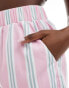 Kaiia poplin shorts co-ord in pink stripe