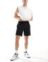 Фото #1 товара ASOS DESIGN slim nylon shorts with piping detail in black