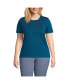 Фото #1 товара Plus Size Relaxed Supima Cotton Crew Neck T-Shirt