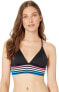 La Blanca 236647 Womens Triangle Bikini Swimsuit Top Black/Spectrum Size 8