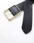 Фото #4 товара ASOS DESIGN leather square buckle low waist belt