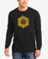 ფოტო #1 პროდუქტის Men's Sunflower Word Art Long Sleeves T-shirt