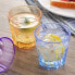 Omada Design Set of Plastic Water Glasses Capacity of 30 Cl. Ideal for Drinks or Long Drinks, Dishwasher Safe, Made in Italy, Stackable, Linea Unglassy, Yellow Colour