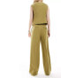 Фото #7 товара ASOS DESIGN low waist mensy tailored trousers in olive