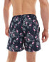 Jack & Jones swim shorts with flamingo print in navy