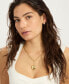 Фото #4 товара Gold Adjustable Oversized Puffy Heart Paper Clip Chain Necklace