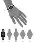 ფოტო #4 პროდუქტის Women's Three-Hand Quartz Silver-Tone Alloy with Black Ceramic Bracelet Watch, 24mm