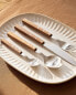 4-piece cutlery with wooden handle