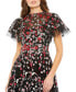Фото #3 товара Women's Embellished Butterfly Tea Length A Line Dress