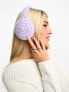 My Accessories London crochet ear muffs in lilac