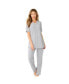 Plus Size Only Necessities 2-Piece Ribbed Sleep Set