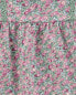 Baby Floral Print Crochet Top 12M