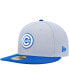 Фото #4 товара Men's Gray, Blue Chicago Cubs Dolphin 59FIFTY Fitted Hat