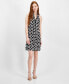 Фото #1 товара Women's Dot-Print Tie V-Neck Mini Dress