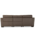 Фото #18 товара Julius II 3-Pc. Leather Chaise Sectional Sofa With 2 Power Recliners, Power Headrests And USB Power Outlet